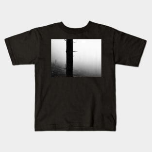 Misty forest black and white Kids T-Shirt